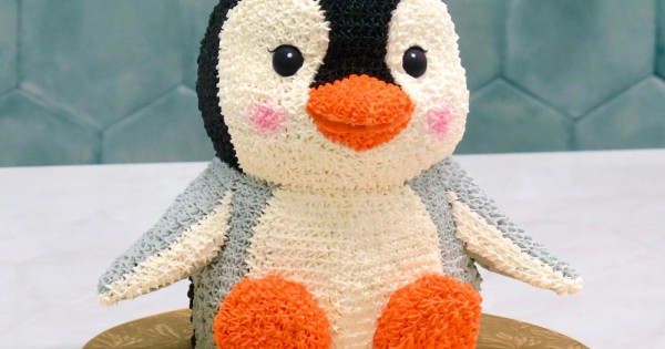 ペンギン/ショート penguin/piece of cake 日本画 ペンギン